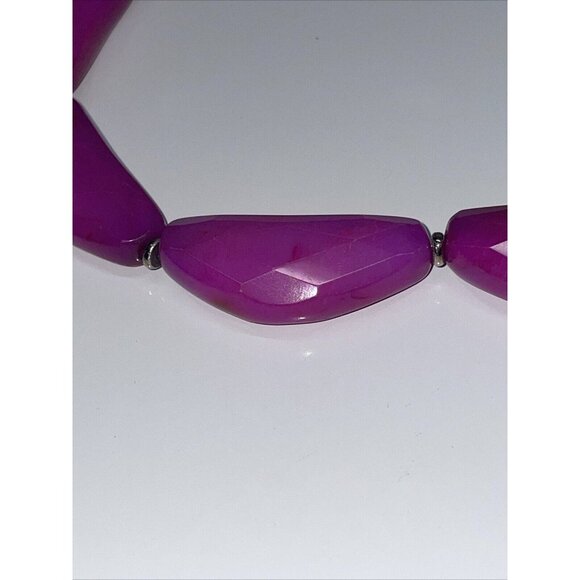 RLM STUDIO 925 SILVER WITH JADEITE PURPLE STONES Dyed? CHOKER STATEMENT NECKLACE - Picture 6 of 16